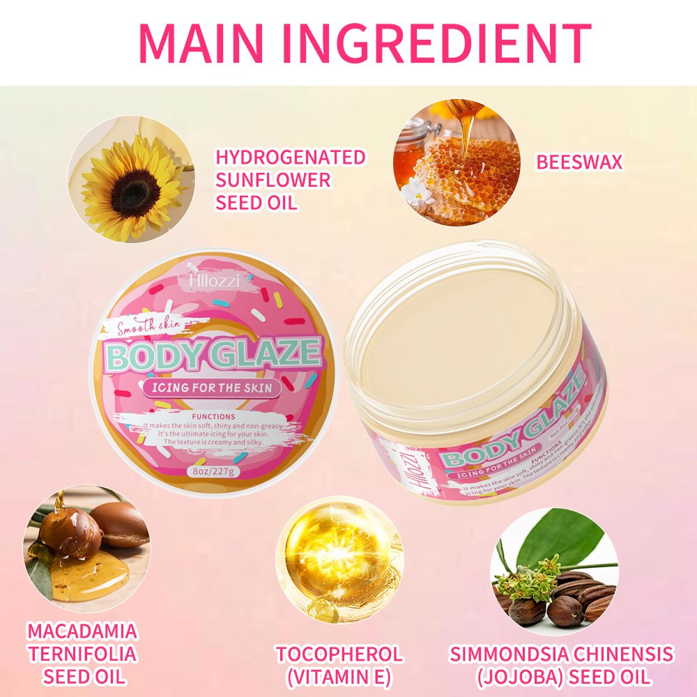 8oz/227g Hllozzi New strawberry BODY GLAZE Whitening Body Lotion Pick Your Scent with Products Shea Butter Body Care Cream