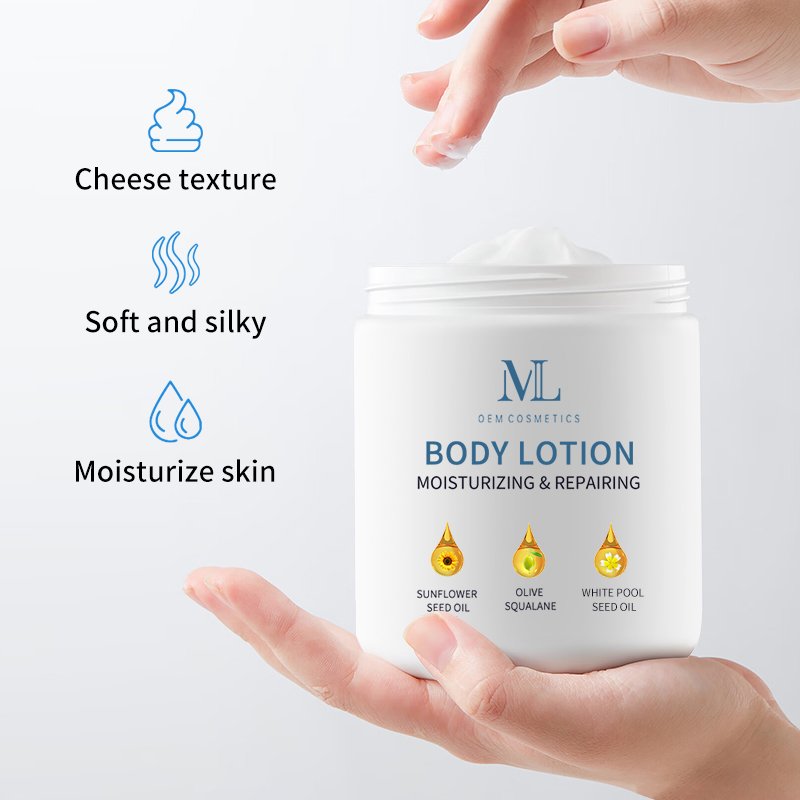 MLXL OEM Cosmetics Private Label Easy Absord Whitening Body Cream Men Women Sunflower Repair Moisturizing Body Lotion
