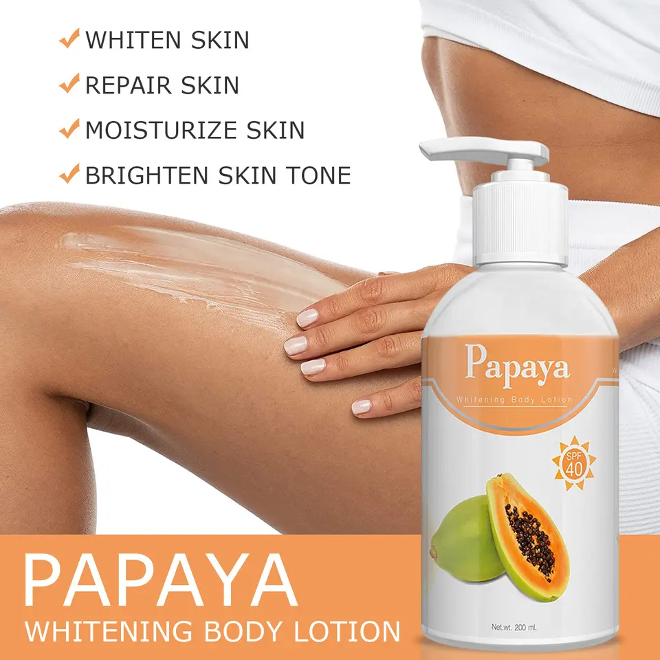 Private Label Whitening Lotion Cream Skin Care Product Wholesale Natural Daily Moisturizing Organic Papaya Body Lotion