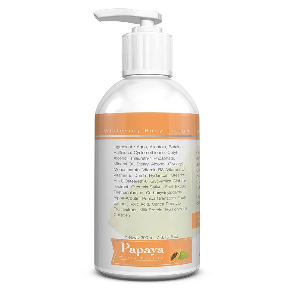 Private Label Whitening Lotion Cream Skin Care Product Wholesale Natural Daily Moisturizing Organic Papaya Body Lotion