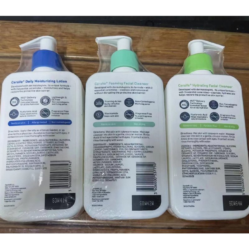CeraVee Moisturizing Lotion Facial Cleanser Body Lotion 355ml