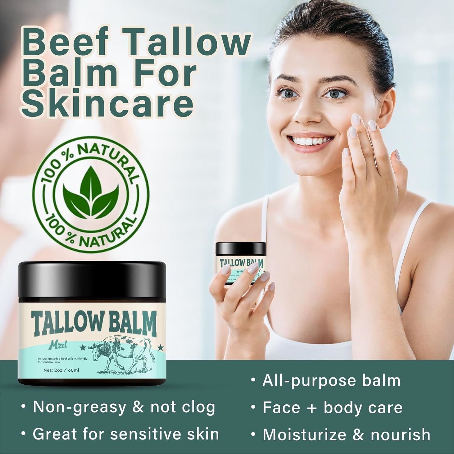 BLIW Private Label Beauty Moisturizer Tallow Face Body Whipped Moisturizer Lotion Nourishing Tallow Balm for Skin Care