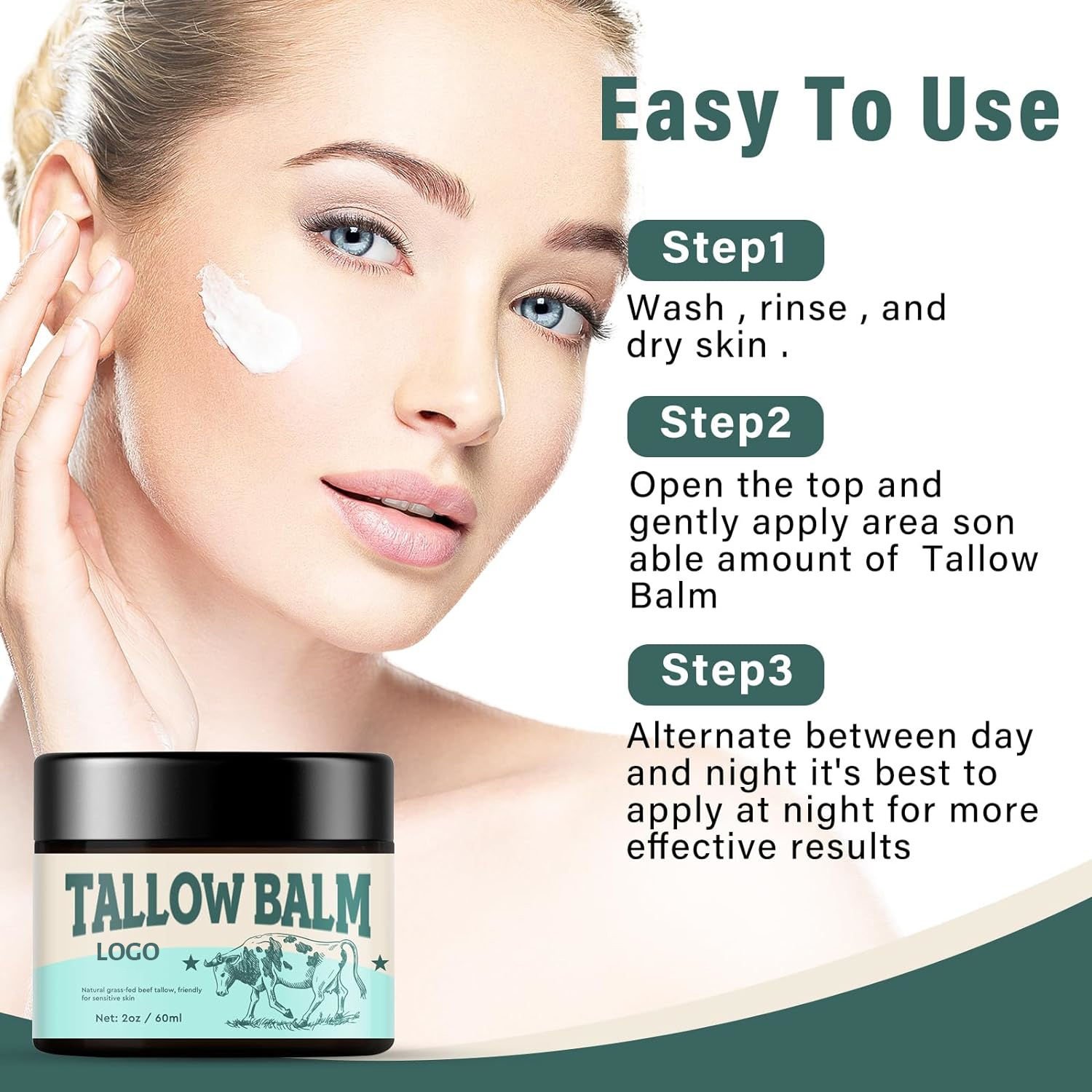 BLIW Private Label Beauty Moisturizer Tallow Face Body Whipped Moisturizer Lotion Nourishing Tallow Balm for Skin Care