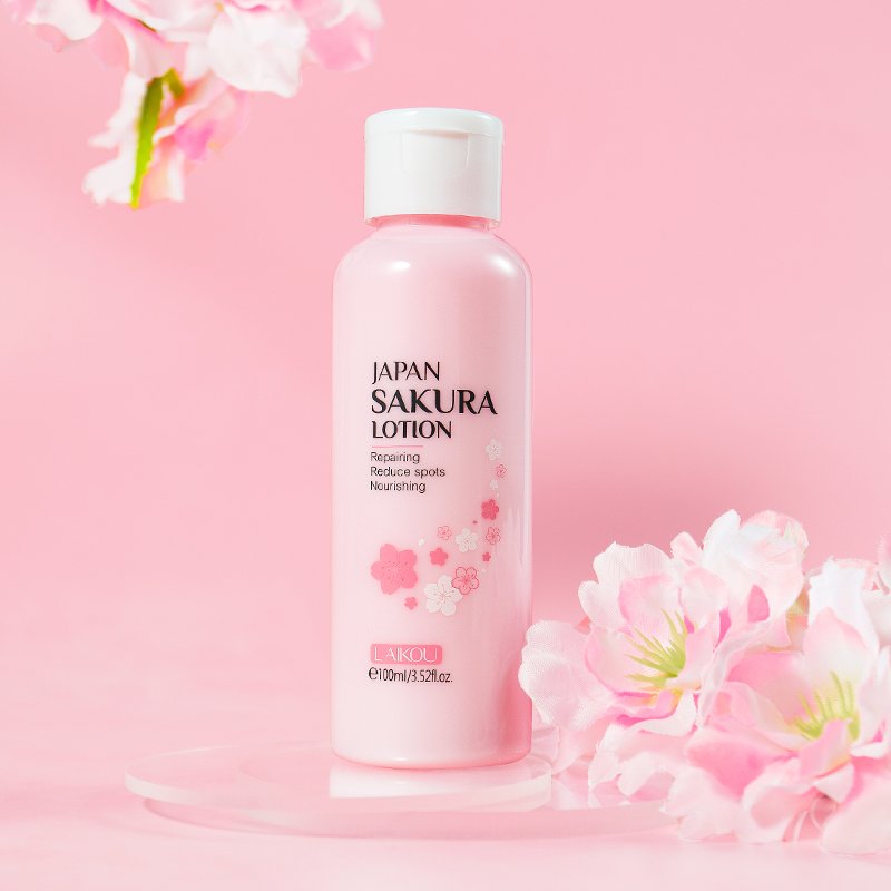 Japan Sakura Organic Body Care Lotion Brighten Whitening Moisturizing Face Lotion For Dry Skin