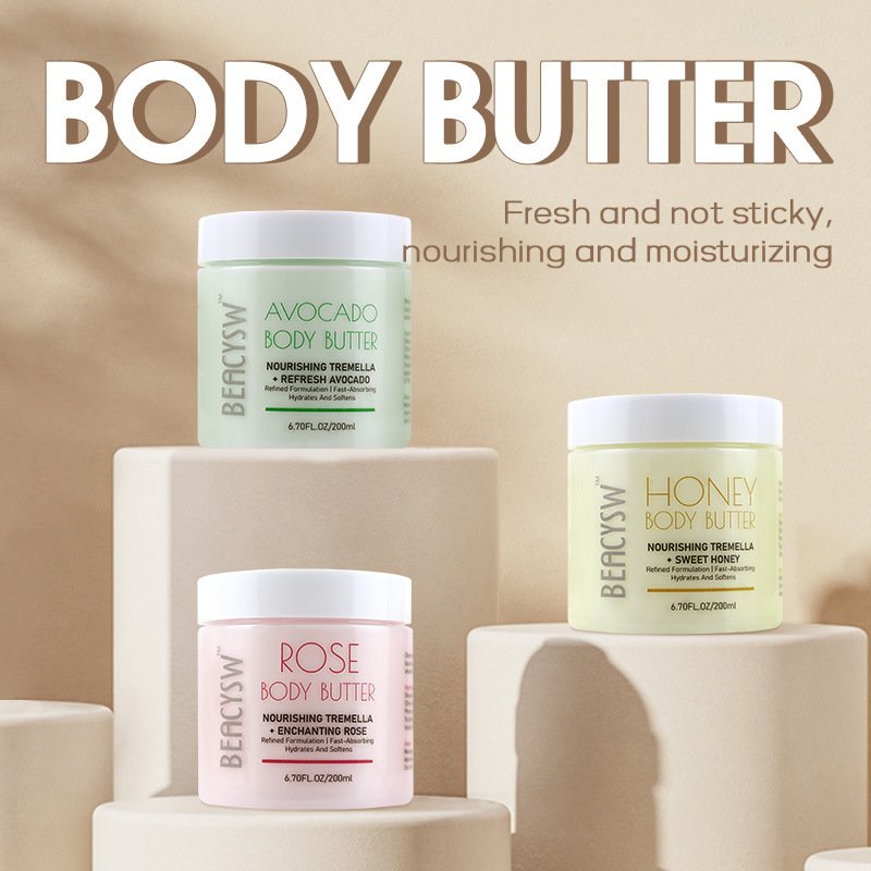 Wholesale Deep Hydrating Shea Butter Body Lotion Moisturizer Honey Rose Scent with Vitamin C Whitening Feature Use Adults
