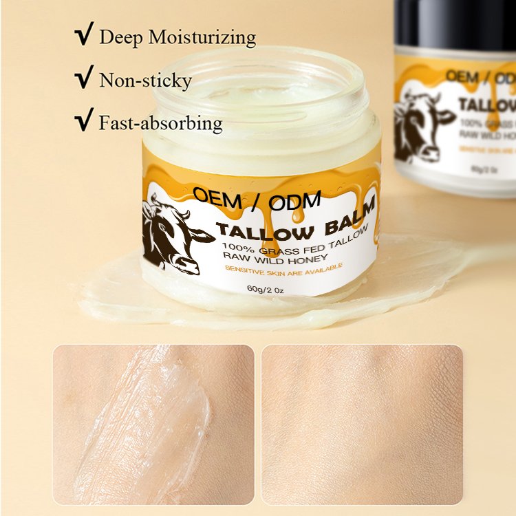 Beauty Moisturizer Beef Tallow Balm Skincare Balm Grass Fed Beef Tallow Body Face Moisturizer Whipped Tallow Balm Cream For Face