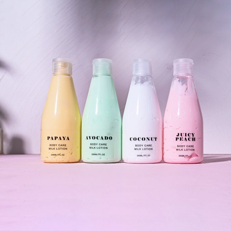 Papaya Avocado Peach Coconut Milk Body Milk Moisturizing Nourishing Vittamin C Lightening Natural Skin Whitening Body Lotion OEM