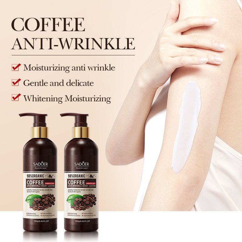 SADOER BIOAQUA OEM Body Care Coffee Silky Body Lotion Deep Nourishing Moisturizing Cream