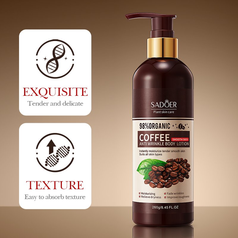 SADOER BIOAQUA OEM Body Care Coffee Silky Body Lotion Deep Nourishing Moisturizing Cream