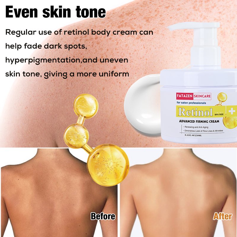 Private Label Moisturizing Nourishing Retinol Body Lotion For Dry Skin OEM Skin Care Products Lightening Whitening Body Cream