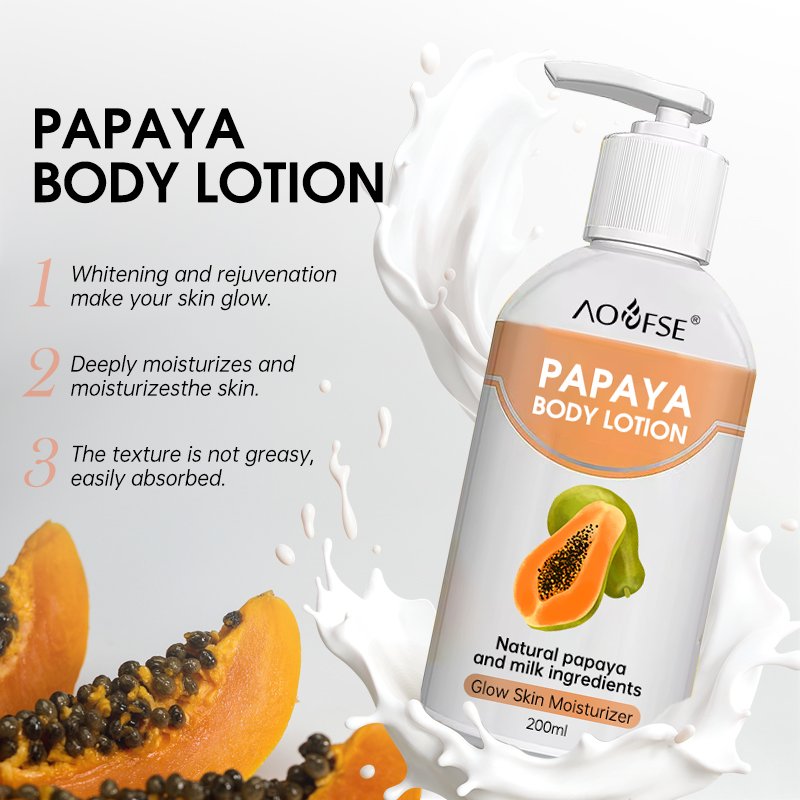 Natural organic papaya skin care moisturizer bleaching lotion skin whitening papaya lotion