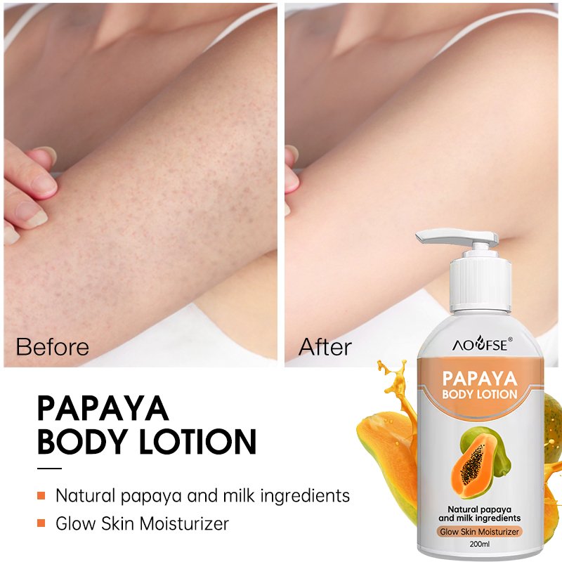 Natural organic papaya skin care moisturizer bleaching lotion skin whitening papaya lotion