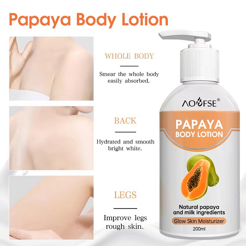 Natural organic papaya skin care moisturizer bleaching lotion skin whitening papaya lotion