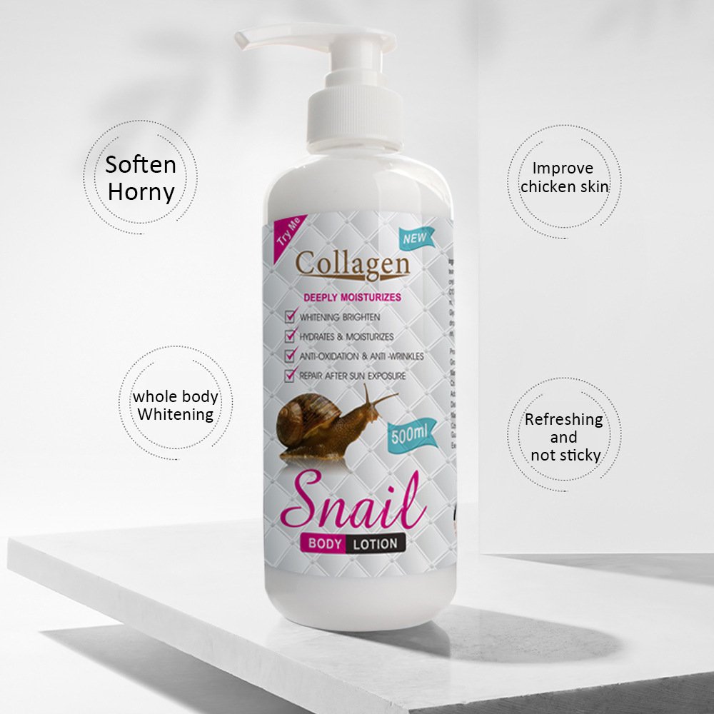 Customized Snail Mucin Collagen Body Lotion Moisturizing and Brightening Body Cream for Softening and Skin Rejuvenation