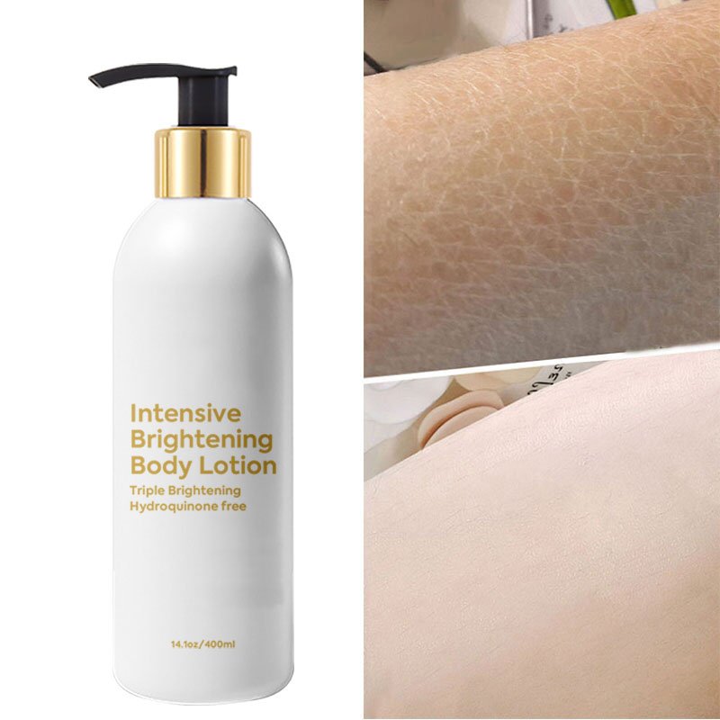 Private Label Wholesale Korean Natural Moisturizing Black Skin Lightening Whitening Body Lotion Set With SPF