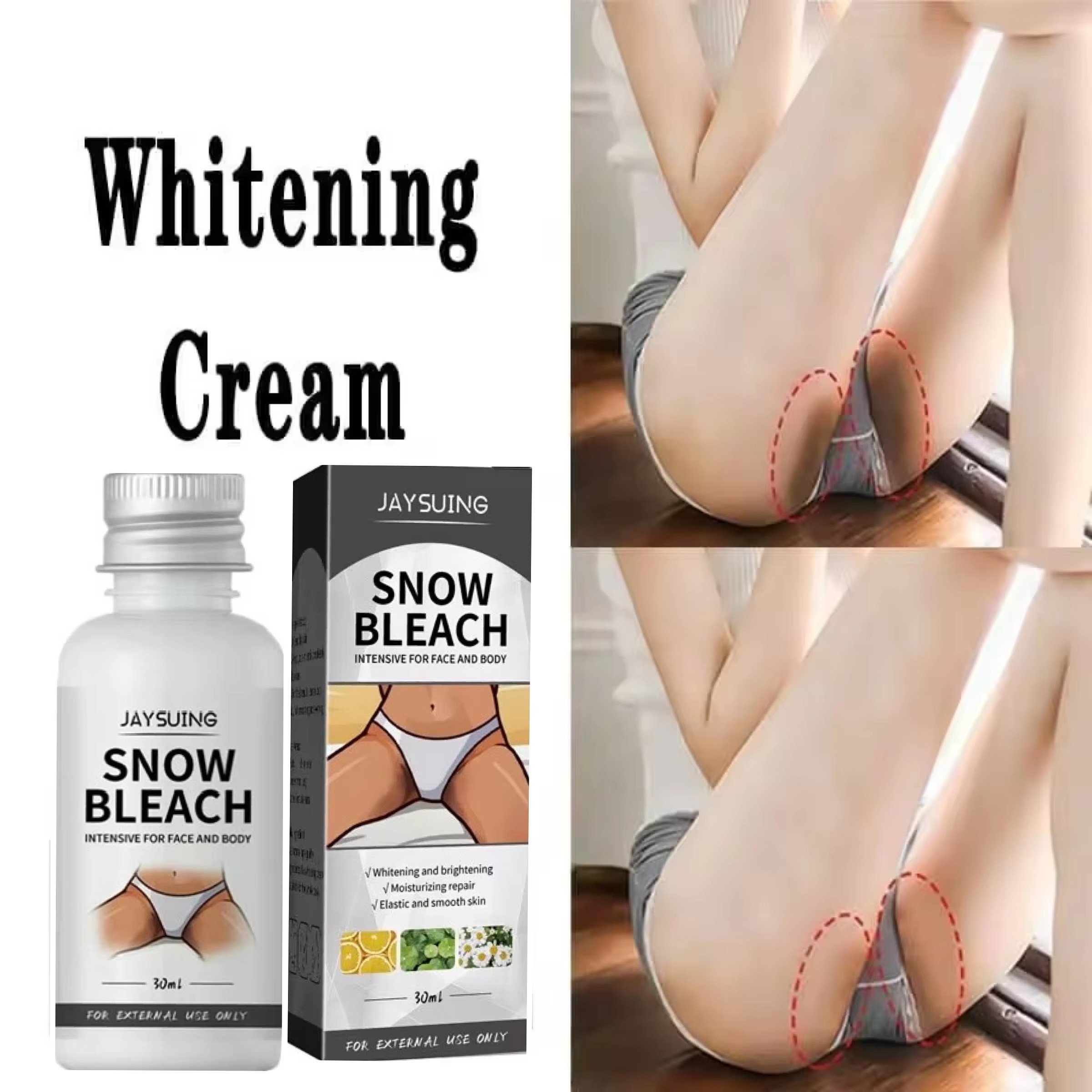 Snow Bleach Cream Private Part Underarm Whitening Lotion Wholesale Private Brand 30ml Liquid White Adults Female Inner OEM/ODM