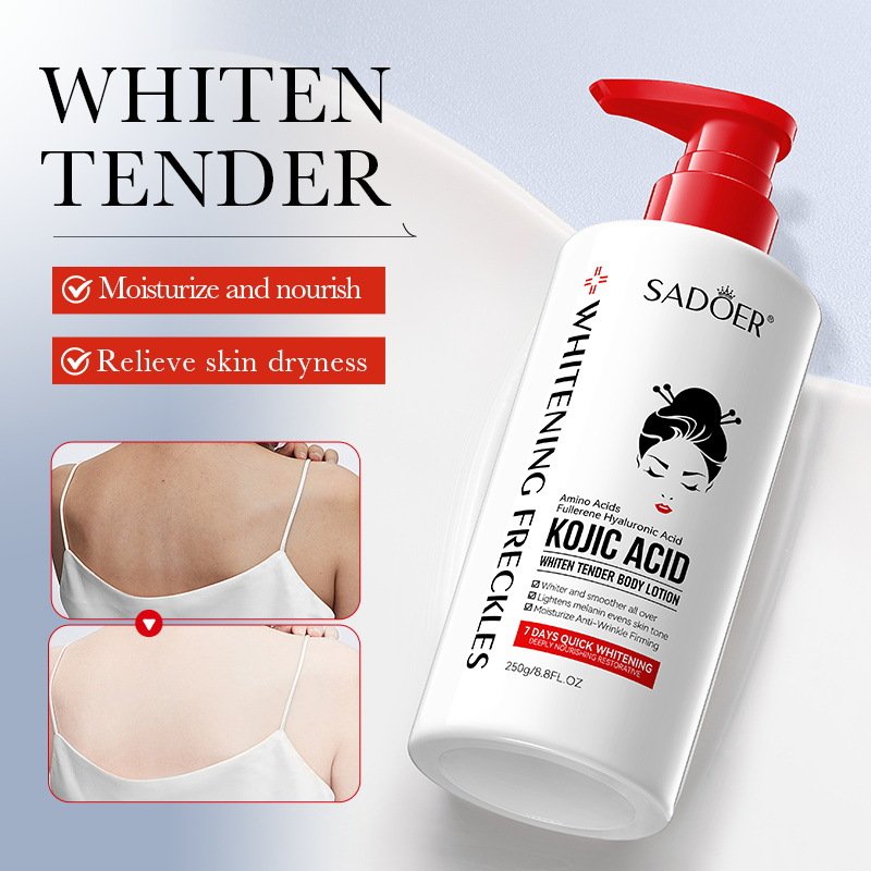 SADOER Kojic Acid Whitening Body Lotion Cream Moisturizing and Moisturizing Skin Rejuvenating Body Lotion 250g