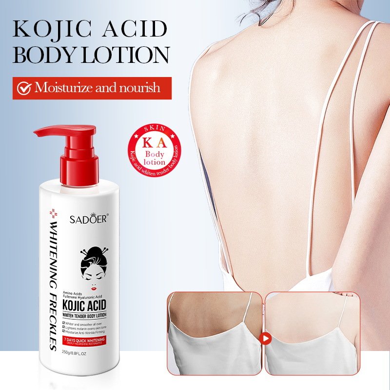 SADOER Kojic Acid Whitening Body Lotion Cream Moisturizing and Moisturizing Skin Rejuvenating Body Lotion 250g