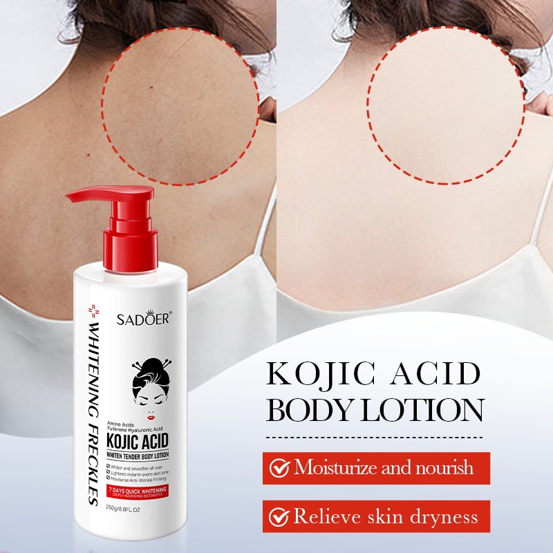 SADOER Kojic Acid Whitening Body Lotion Cream Moisturizing and Moisturizing Skin Rejuvenating Body Lotion 250g
