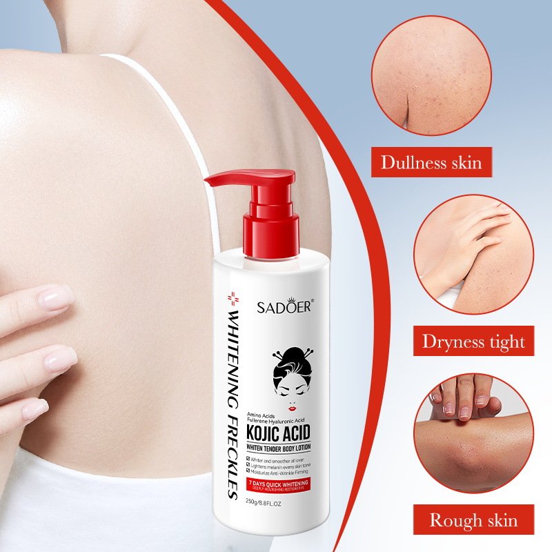 SADOER Kojic Acid Whitening Body Lotion Cream Moisturizing and Moisturizing Skin Rejuvenating Body Lotion 250g