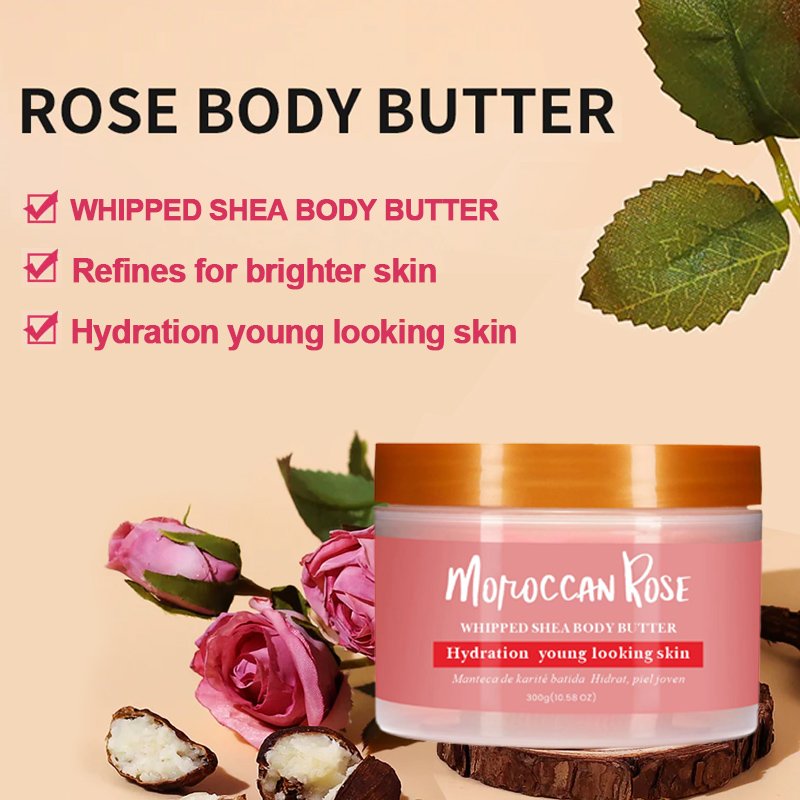 Natural Whitening Scrub Exfoliating Cream Face Body Nourish Hydrating Massage Shea Butter Body Lotion