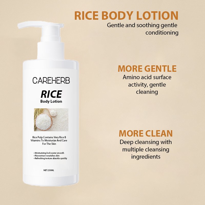 Halal Cosmetic Korean Skin Care Cream Whitening Soothing Brightening Moisturising Rice Hand and Body lotion Lotion