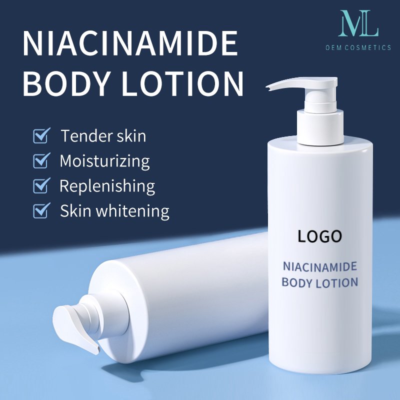 Private label MLXL customize cosmetic manufacturer Niacinamide body lotion whitening moisturizing for body care