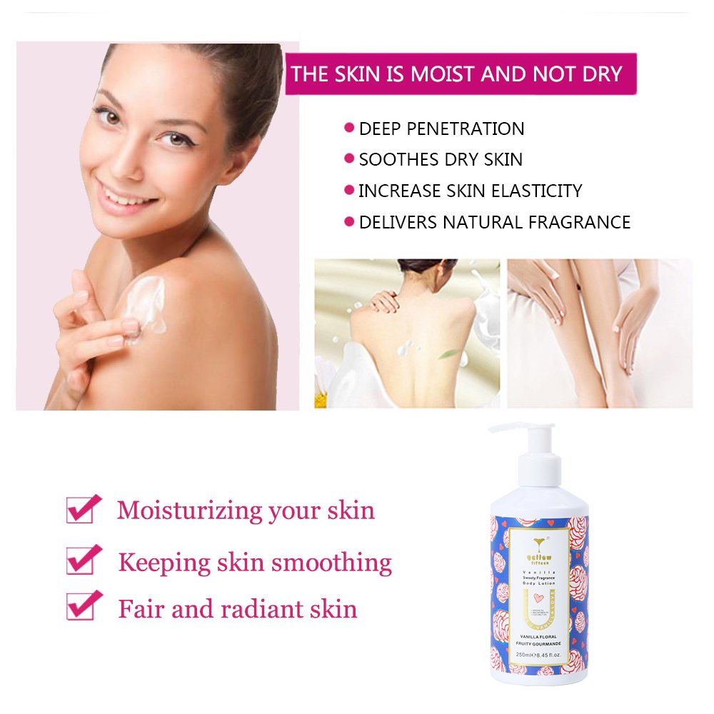 vanilla daily moisturizing body lotion OEM organic vitamin c skin whitening care brightening lightening body lotion for women
