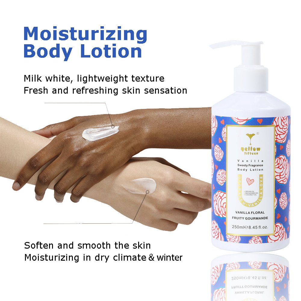 vanilla daily moisturizing body lotion OEM organic vitamin c skin whitening care brightening lightening body lotion for women