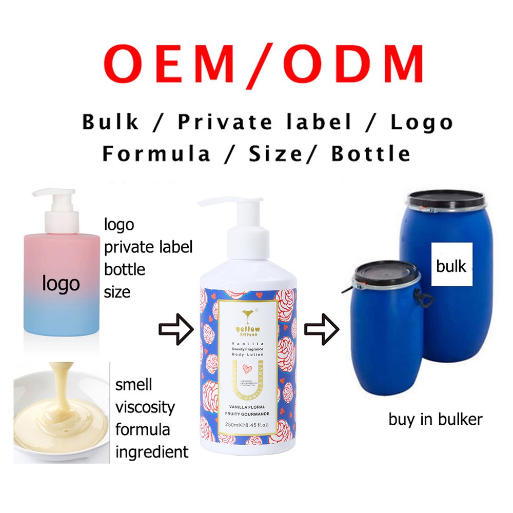 vanilla daily moisturizing body lotion OEM organic vitamin c skin whitening care brightening lightening body lotion for women