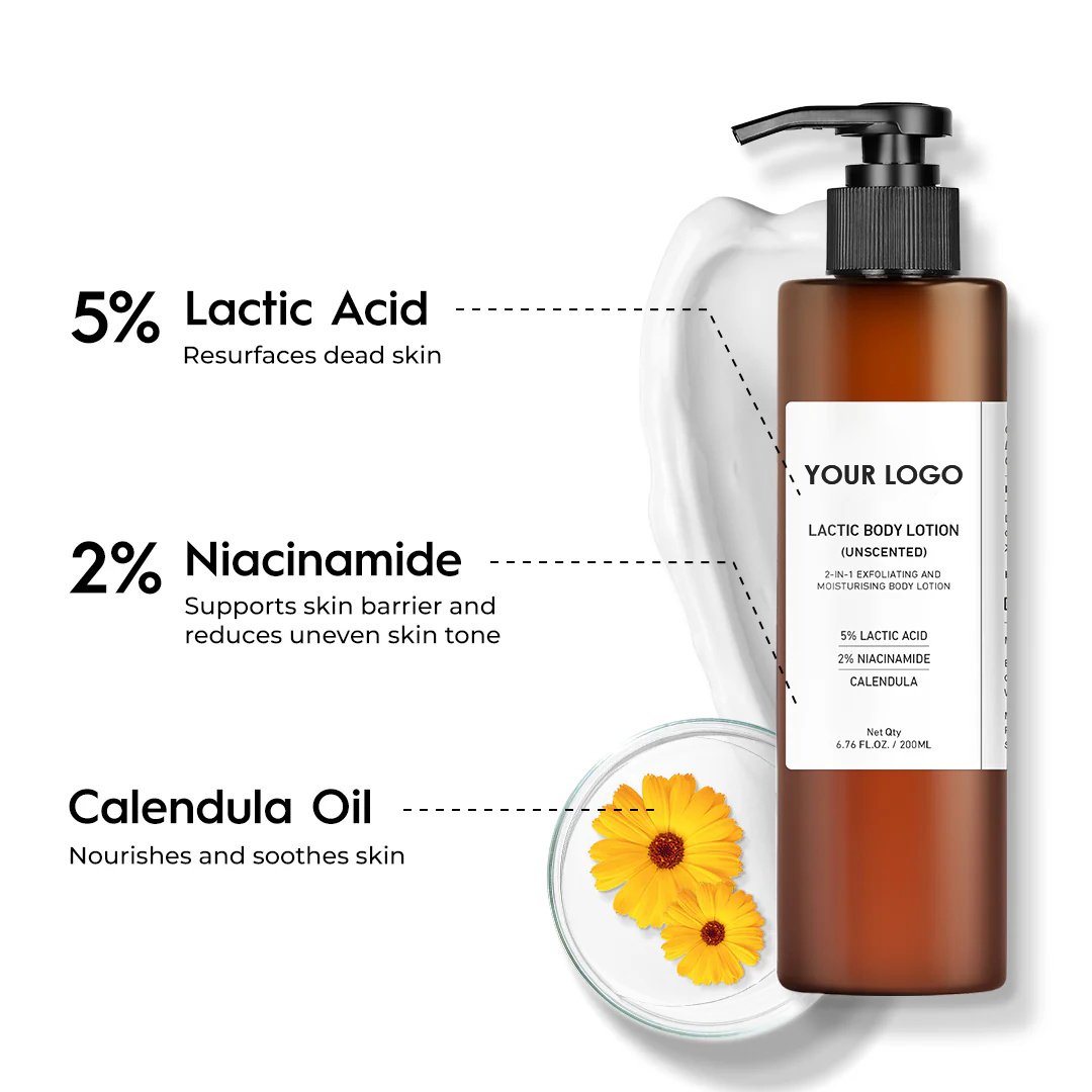 lactic body lotion whiten niacinamide body milk reduce uneven skin tone nourish and soothes skin brighten body cream moisturize