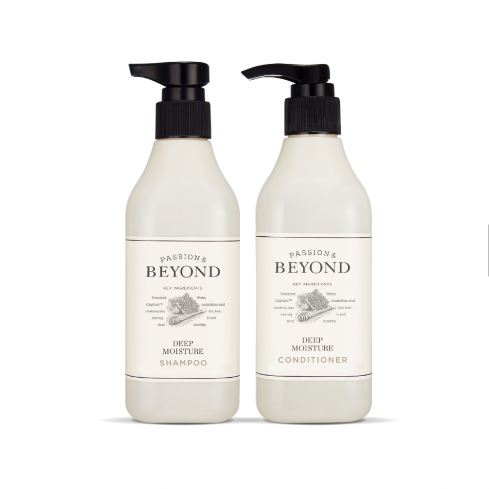 beyond Deep Moisture Hair Essentials Set Vitamin E Herbal Vegan Ingredients 400ml Lotion Lightening Body Care Perfume OEM Supply