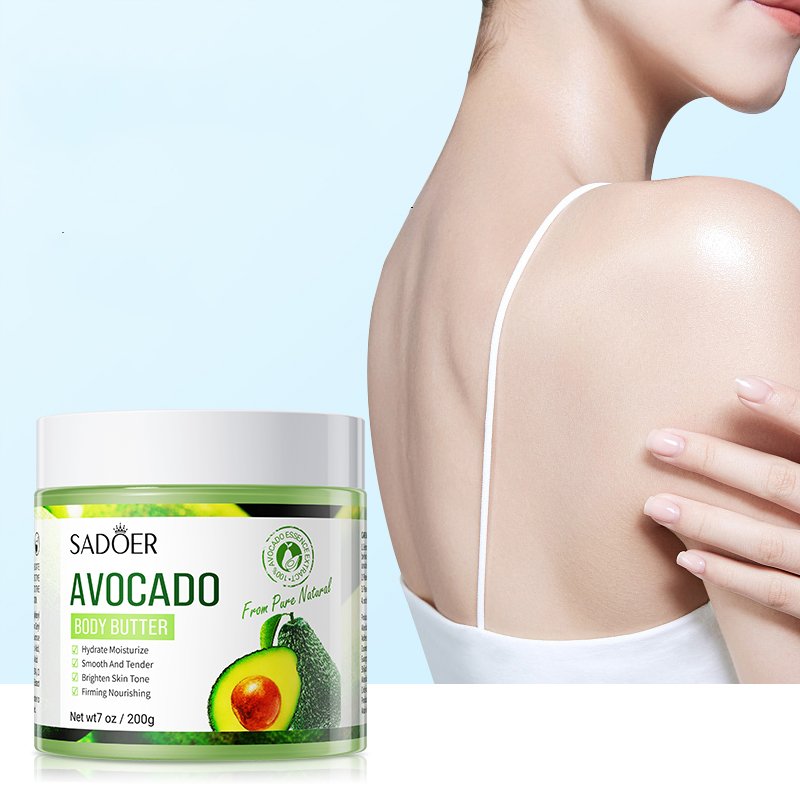 OEM private label rose avocado whitening brightening hipped shea butter body lotion