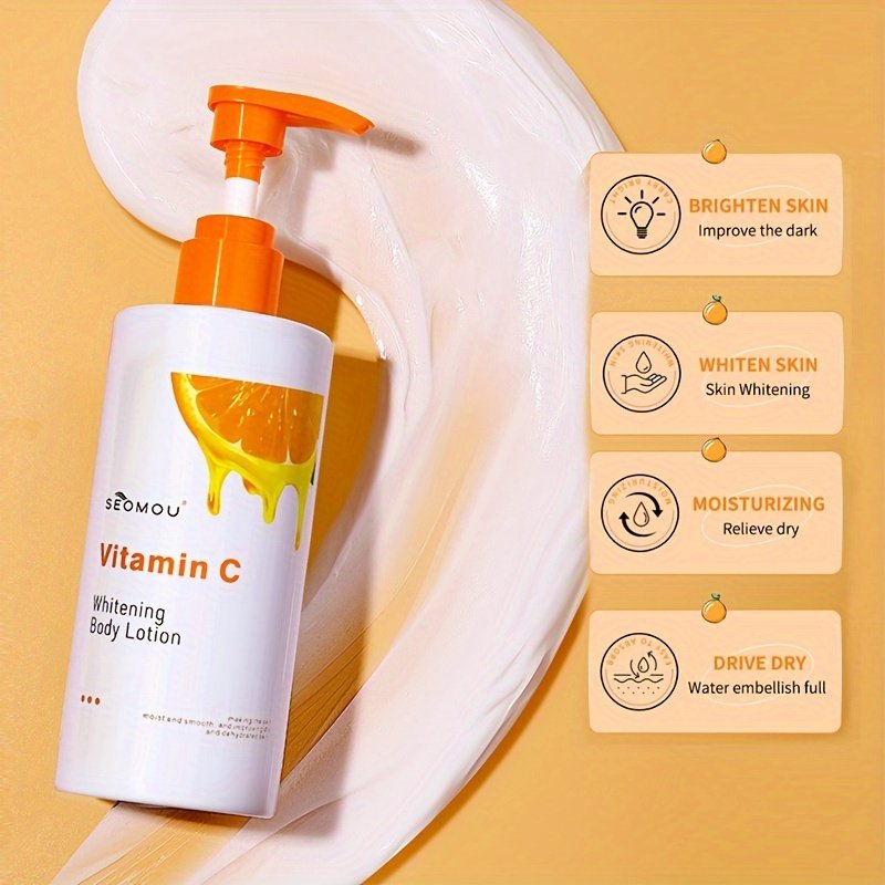 Factory Price 250ml Whitening Body Lotion with Vitamin C and Hyaluronic Acid Private Label Moisturizer that Brightens Skin