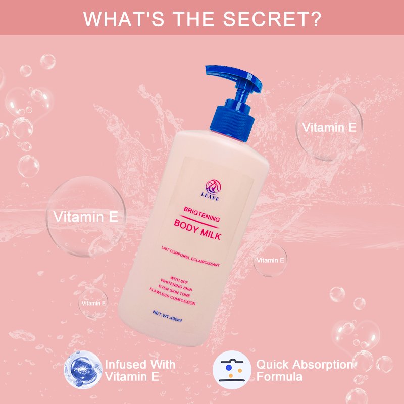 Private Label Bleaching Skin Whitening Lightening Body Milk Lotion Cream Niacinamide Whitening Body Lotion Set For Black Skin
