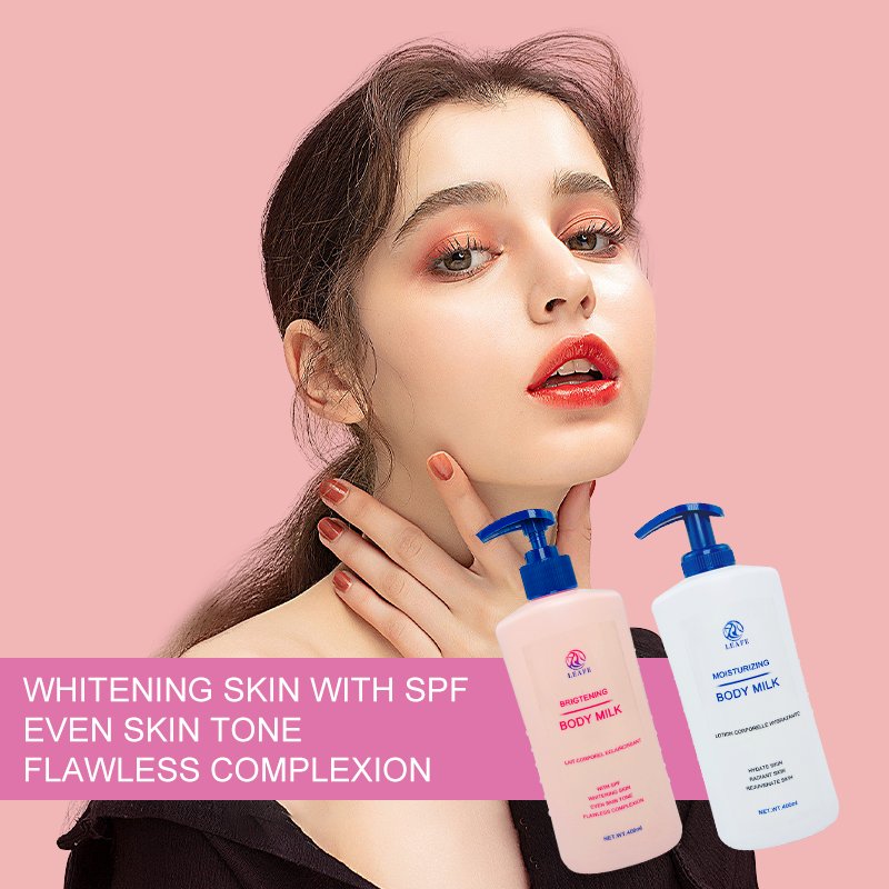 Private Label Bleaching Skin Whitening Lightening Body Milk Lotion Cream Niacinamide Whitening Body Lotion Set For Black Skin