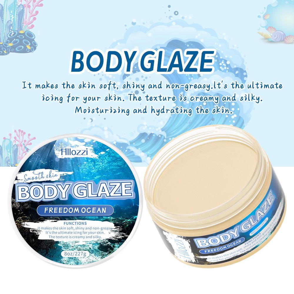 8oz/227g Hllozzi New FREEDOM OCEAN BODY GLAZE Whitening Body Lotion Pick Your Scent with Products Shea Butter Body Care Cream