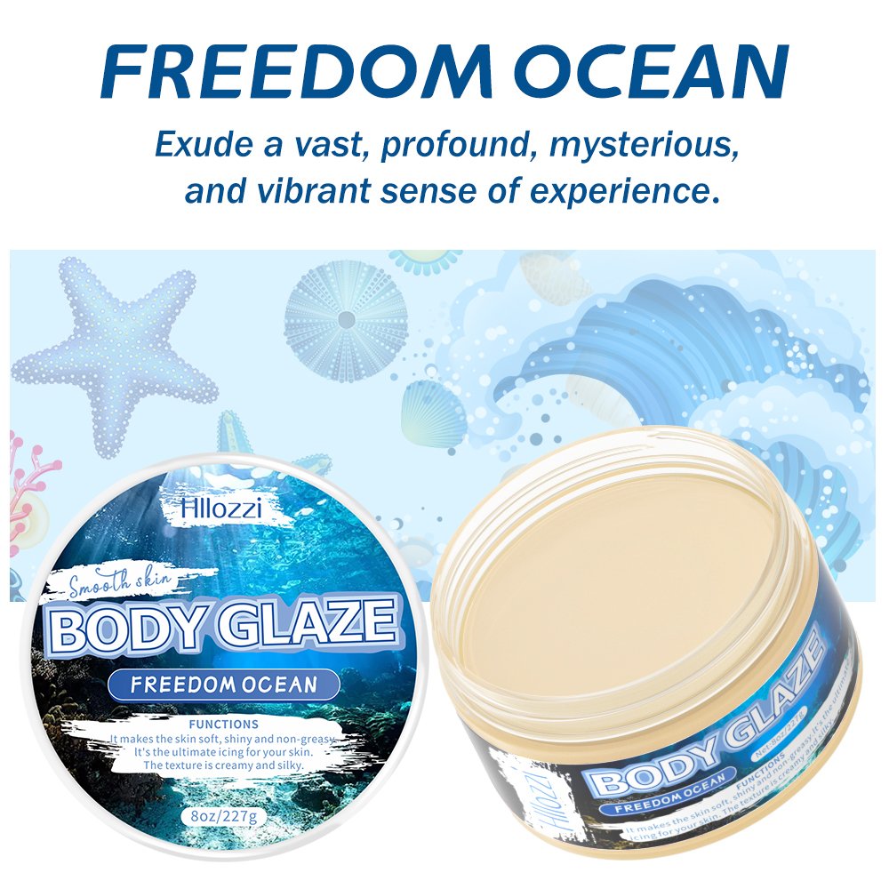 8oz/227g Hllozzi New FREEDOM OCEAN BODY GLAZE Whitening Body Lotion Pick Your Scent with Products Shea Butter Body Care Cream