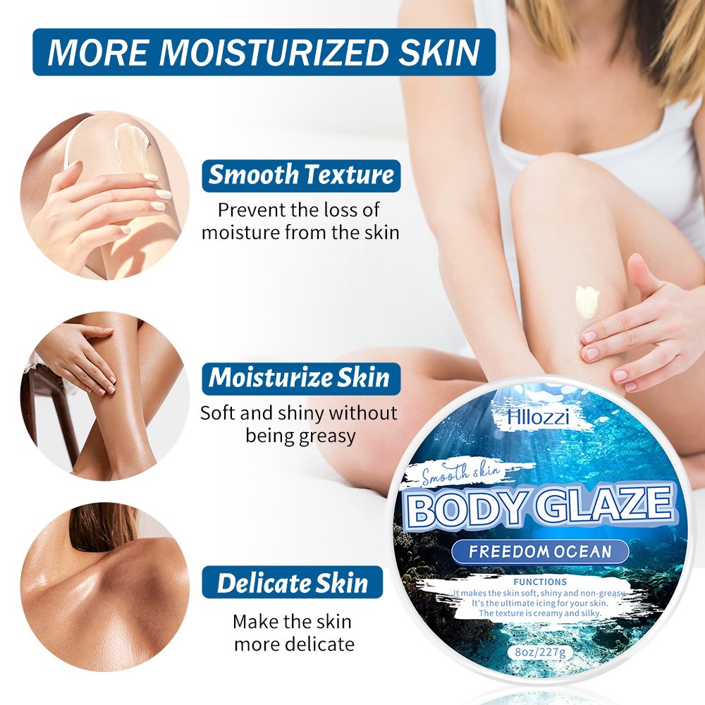 8oz/227g Hllozzi New FREEDOM OCEAN BODY GLAZE Whitening Body Lotion Pick Your Scent with Products Shea Butter Body Care Cream