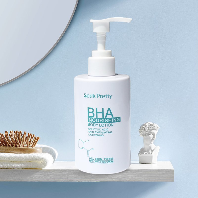 Custom Private Label Best Body Whitening Lotion Salicylic Acid Skin Exfoliating AHA BHA Peel Whitening Glow Body Lotion