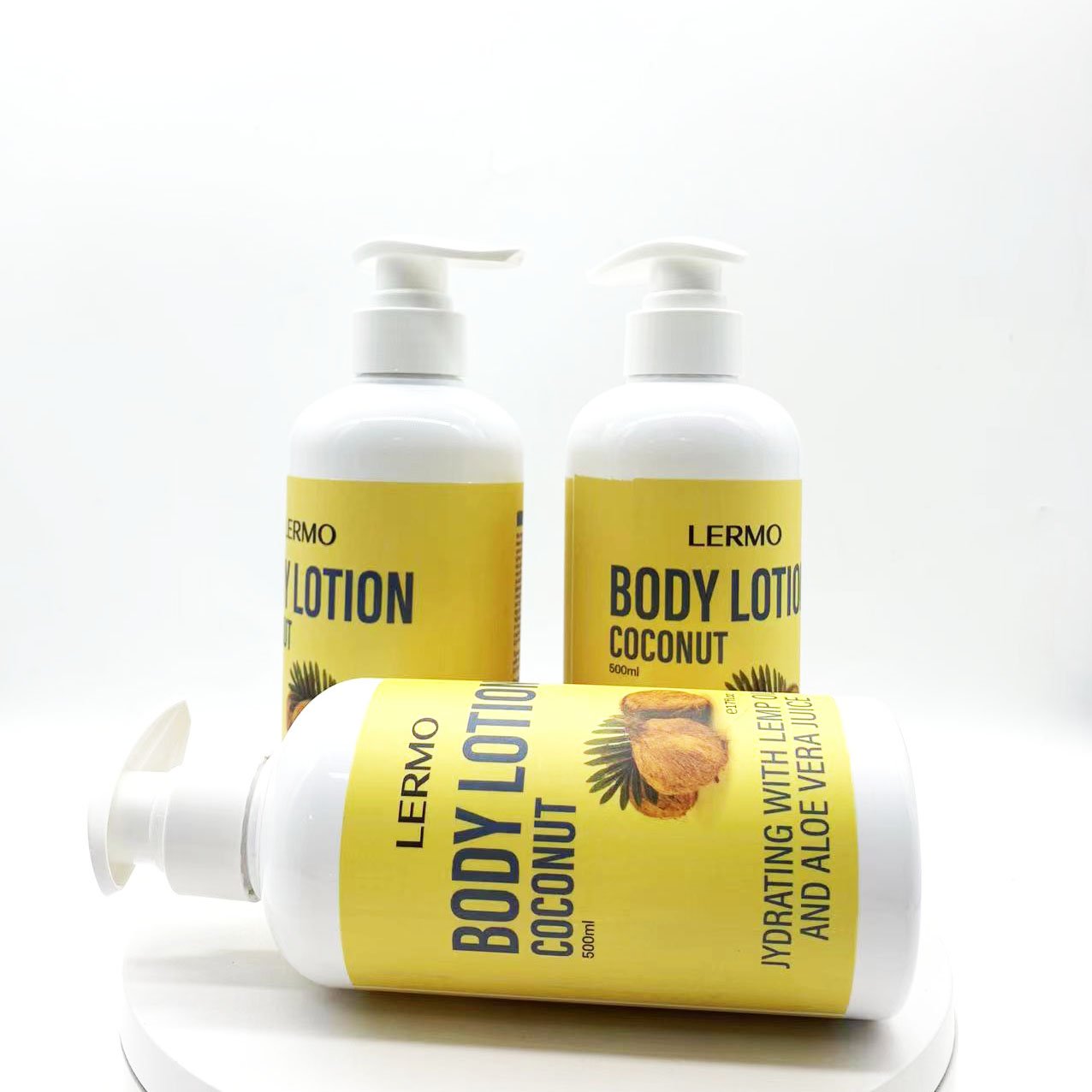 LERMO private label 500ml Coconut body lotion brightening lotion moisturizing and deep nourish lotion for daily care