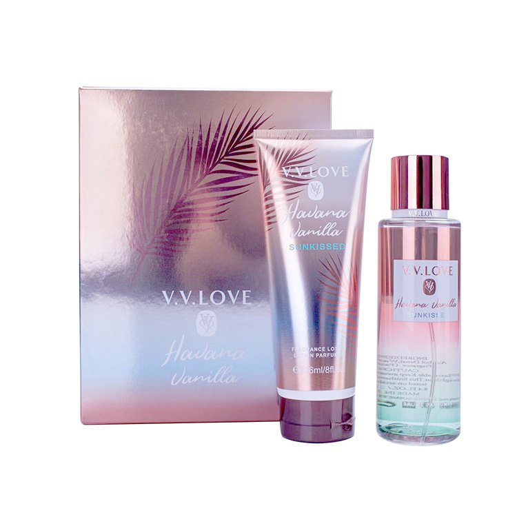 VL9062-12 V.V.LOVE 236ML High-quality Moisturizing Body Lotion and 250ML Milk Body Cream Mist for Women