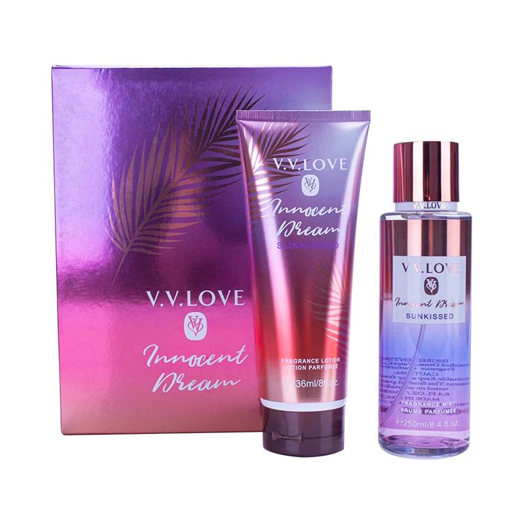 VL9062-12 V.V.LOVE 236ML High-quality Moisturizing Body Lotion and 250ML Milk Body Cream Mist for Women