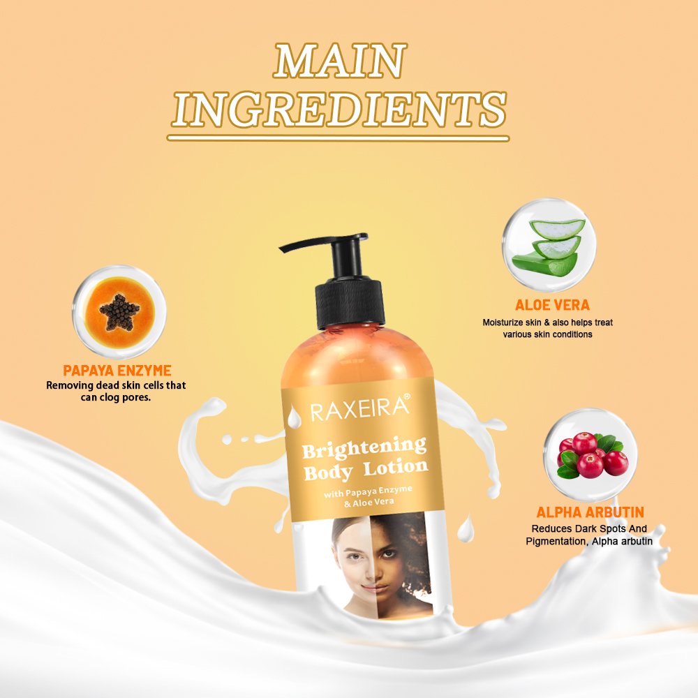 Private Label Organic Papaya Whitening Body Lotion Moisturizing Hyaluronic Acid Papaya Best Whitening Body Lotion