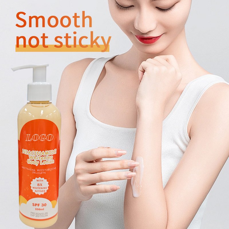 Factory cheap good quality and in stock niacinamide spf 30 lightening whitening moisturizing body lotion shimmer cream