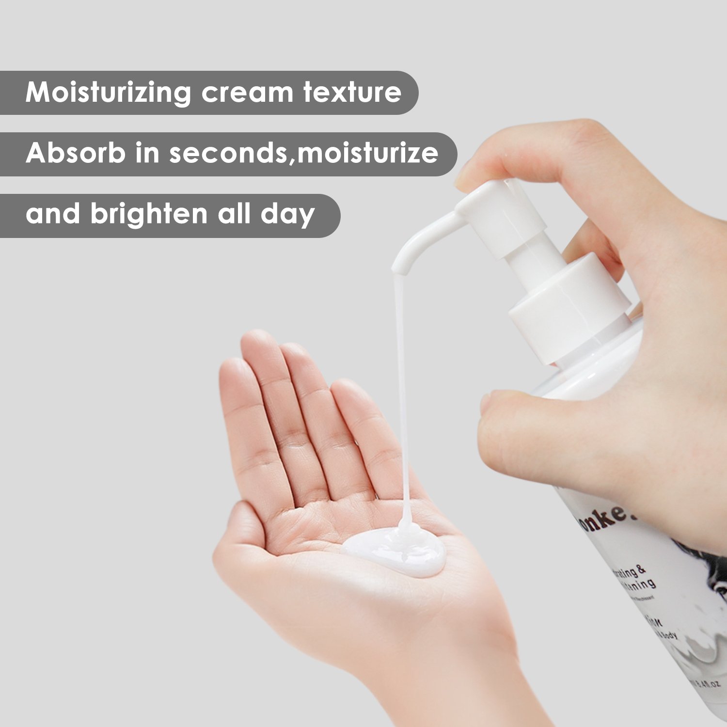 OEM/ODM Donkey Milk Natural Skin Lightening Body Lotion Best Selling Body & Face Cream Lotion Whitening Moisturizing