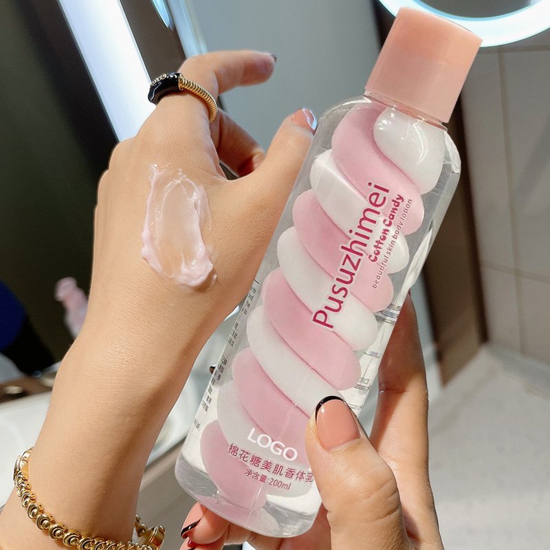 Hot Sale Wholesale Custom Nicotinamide Cotton Candy moisturize Body Milk Whitening Skin Care Body Lotion