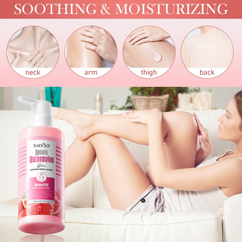 OEM Private Labels Watermelon Brightening Anti Age Fast Whitening Body Lotion Female Hydrating Lightening Body Lotions And Cream