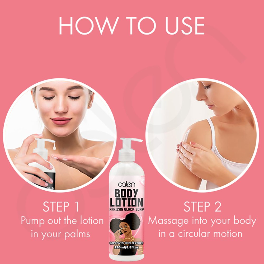 Luxfume 250Ml OEM Moisturizing Improves Skin Texture Body Lotion African Black Soap