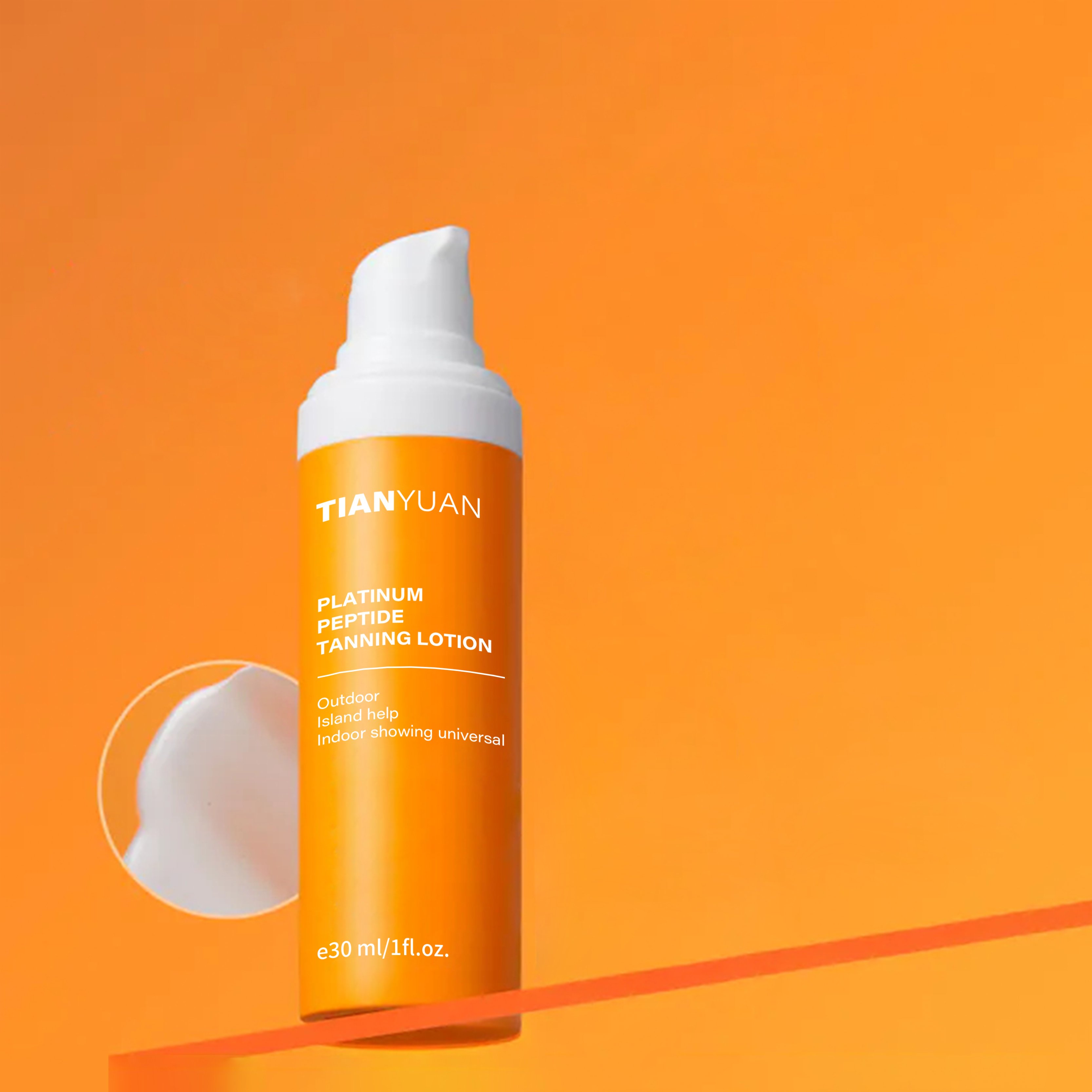Platinum Peptide Tanning Lotion for Wheat Skin Outdoor Body Bronzer with Skin Care Benefits for Outdoor Use